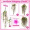 6PCS Artificial Hanging Ferns – Faux Ivy Vine with Flowers for Indoor & Outdoor Decor (Fuchsia)
